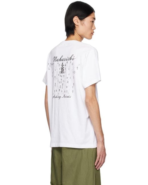 Maharishi White 'striking Point' T-shirt for men