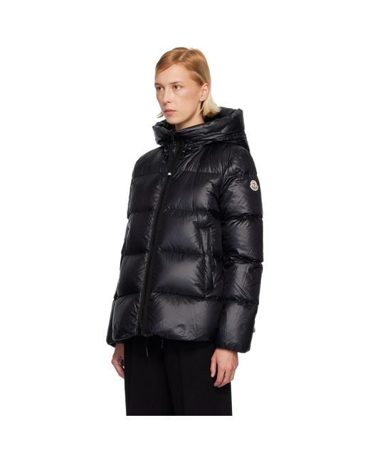 Moncler Black Serittes Hooded Short Down Jacket