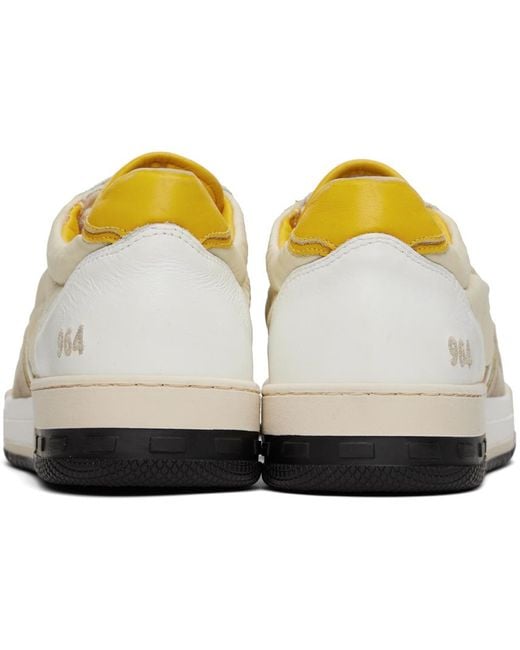 Rhude Black White & Yellow Racing Sneakers for men