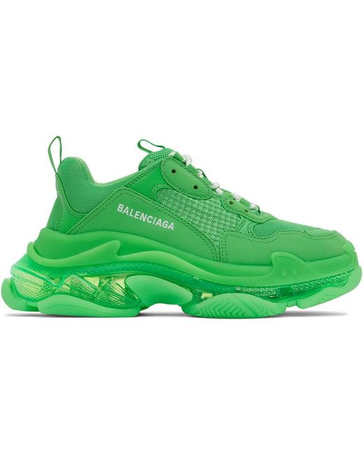 Balenciaga Triple S Sneakers in Green for Men | Lyst