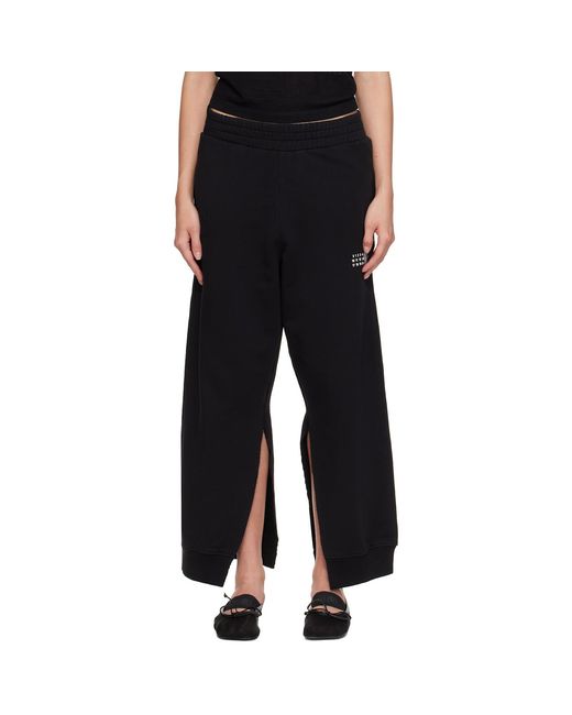 MM6 by Maison Margiela Black Cotton Lounge Pants