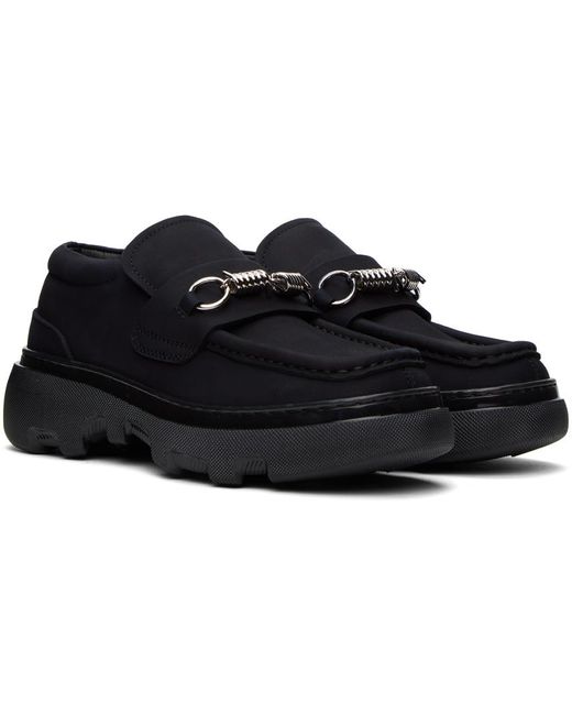 Burberry Black Creeper Clamp Loafers for men