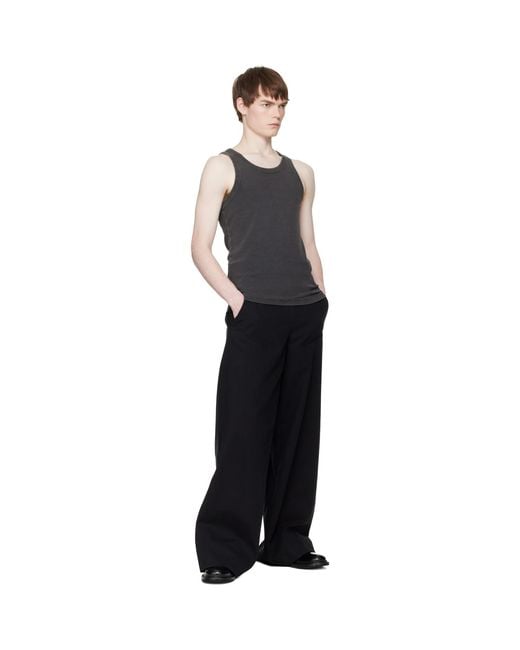 Entire studios Black Rib Tank Top for men