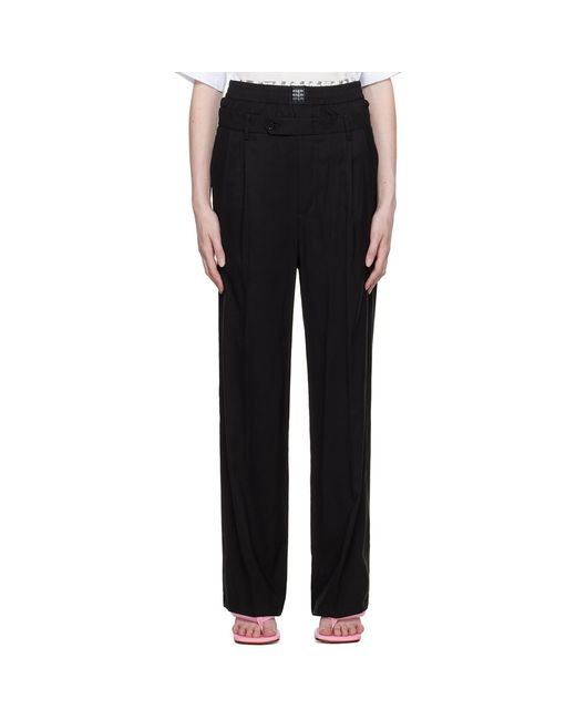 MSGM Black Built-in Boxers Trousers