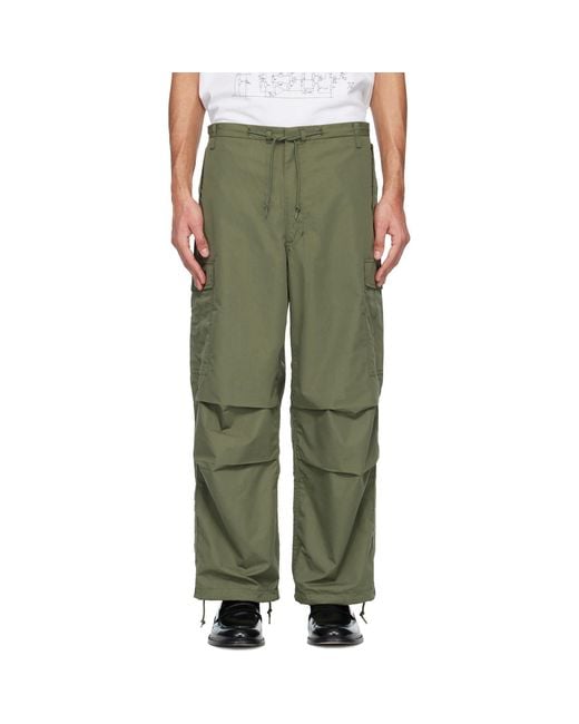 (w)taps Green Nyco Weather Cargo Pants for men