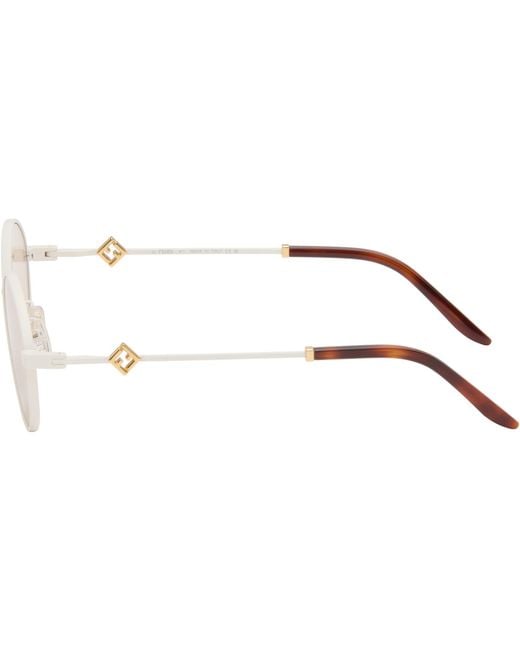 Fendi Natural Ff Diamonds Sunglasses