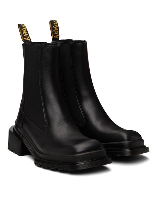 Dr. Martens Black Maybole Square Toe Chelsea Boots