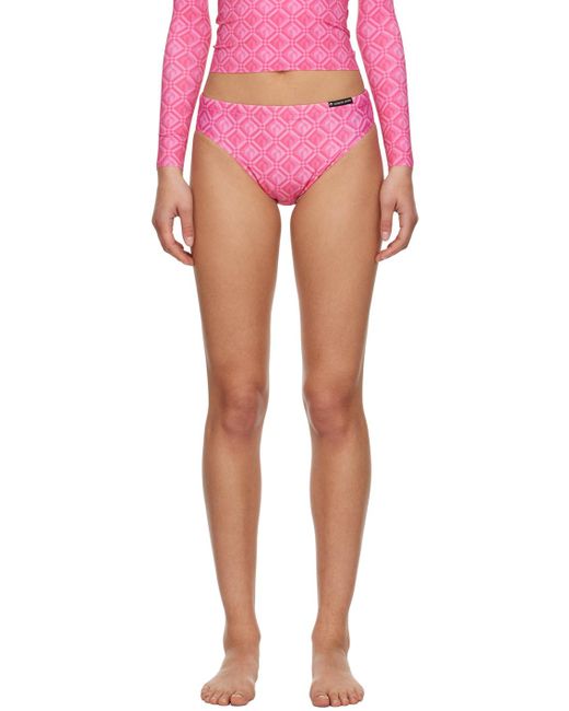 MARINE SERRE Pink Printed Bikini Bottom