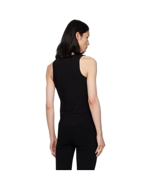 Dion Lee Black Cutout Tank Top for men