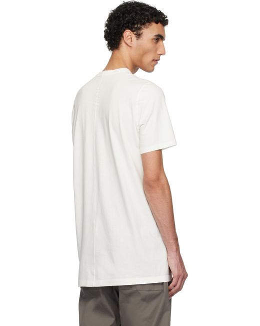 Rick Owens White Off- Short Level T-Shirt for men