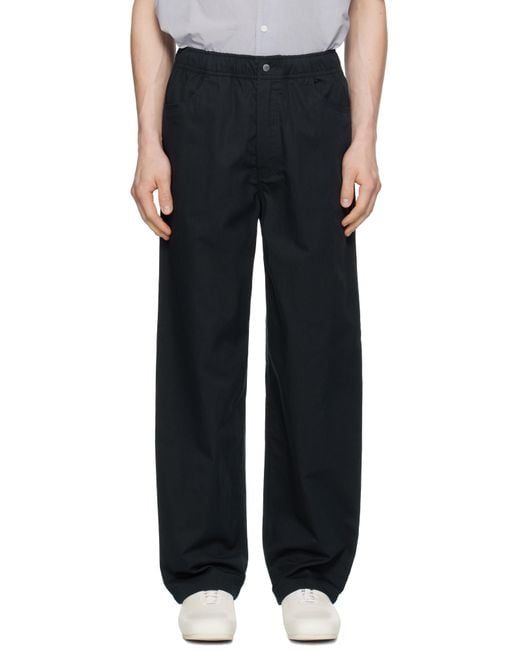 Norse Projects Black Ragnar Fine Broken Twill Trousers for men