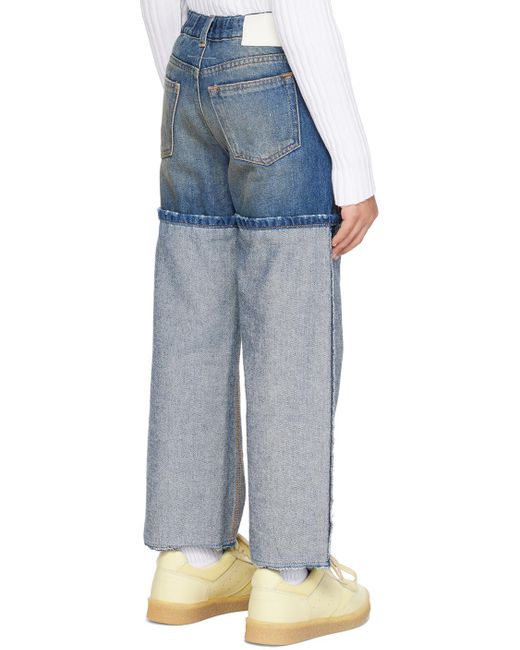 MM6 by Maison Martin Margiela キッズ｜ブルー パネル ジーンズ Blue