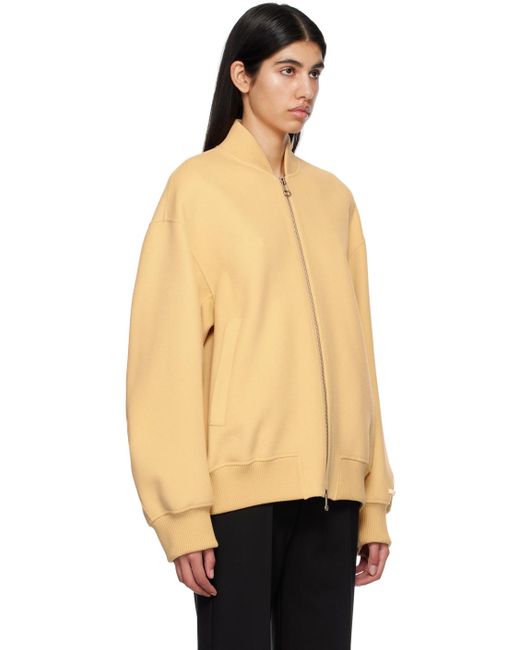 Sportmax Black Yellow Double-faced Bomber Jacket