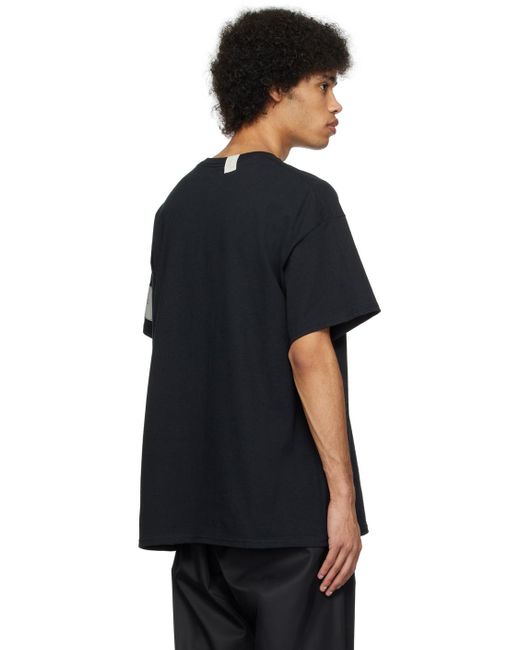 N. Hoolywood Black Half Sleeve T-shirt for men
