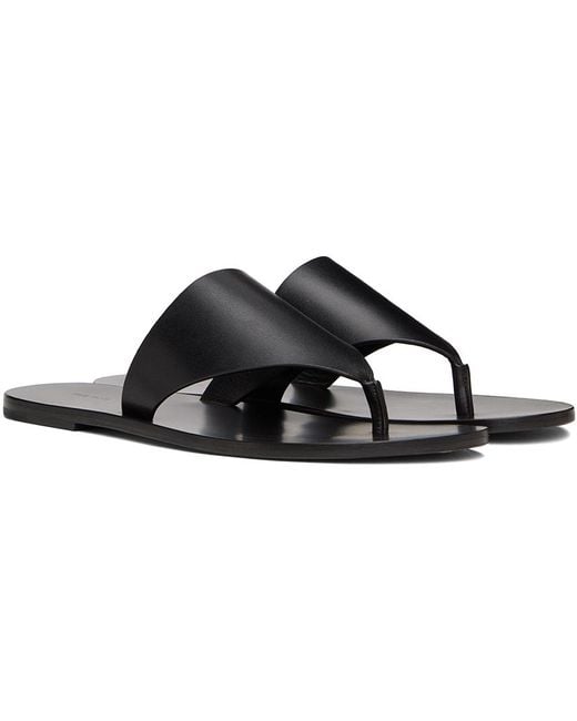 The Row Black Avery Sandals
