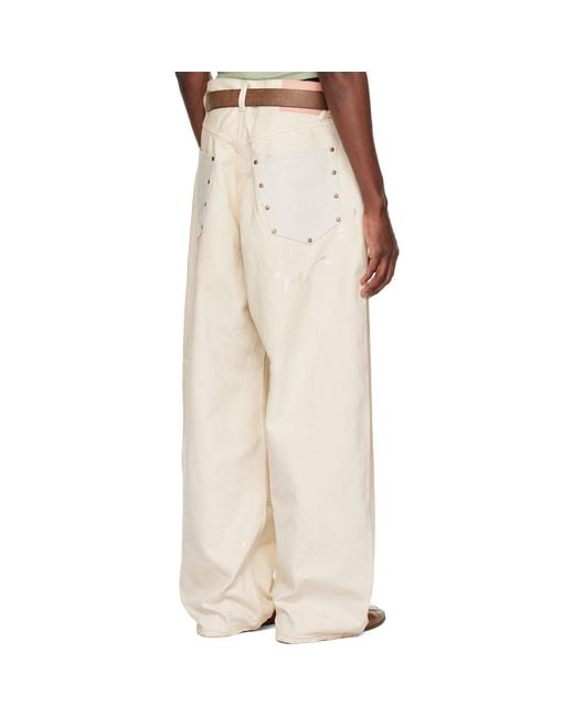 Acne Natural Off- Loose Fit 2023 Jeans for men