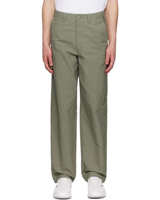 Givenchy Green Khaki Textured Monogram 72 Trousers for men
