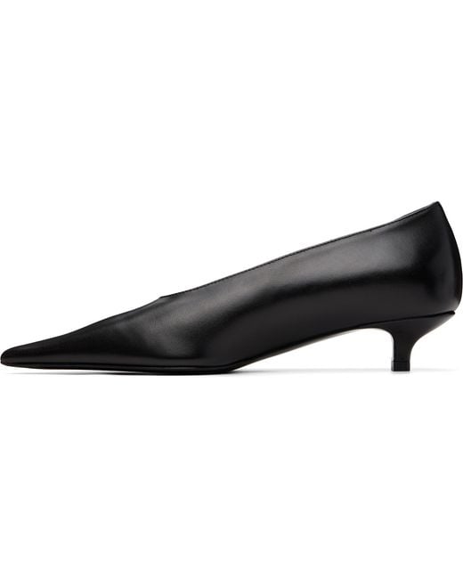 Totême  Black Sharp Nappa Kitten Heels