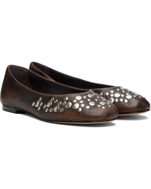 GIMAGUAS Black Bailarina Studs Flats