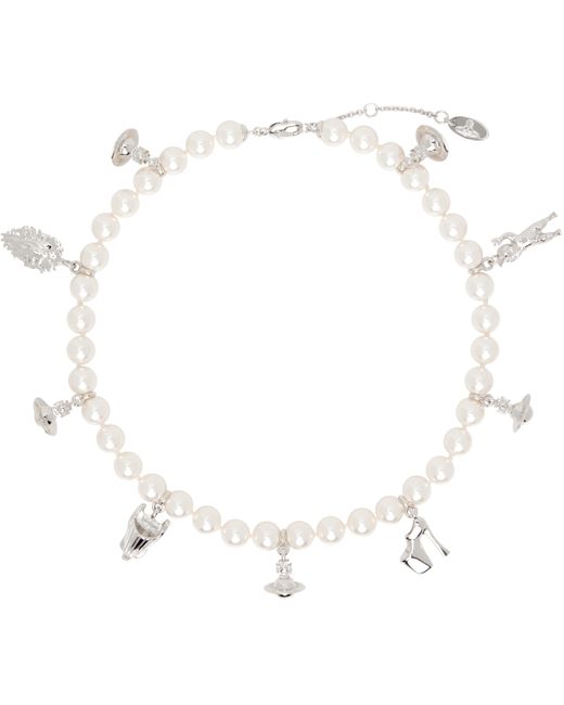 Vivienne Westwood White Anglo Pearl Necklace