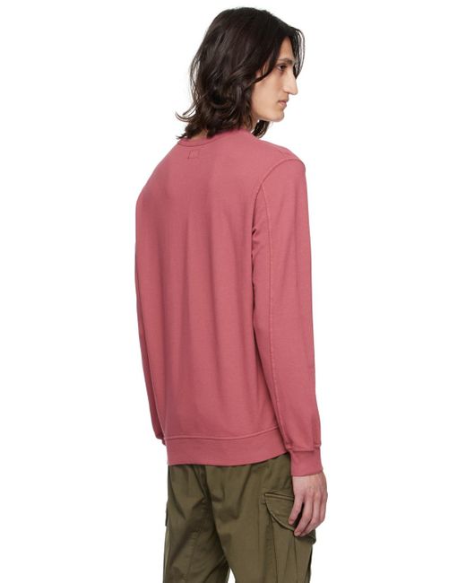 C P Company Pink Lightweight Sweatshirt for men
