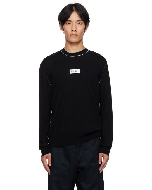 MM6 by Maison Martin Margiela Black Wool Sweater for men
