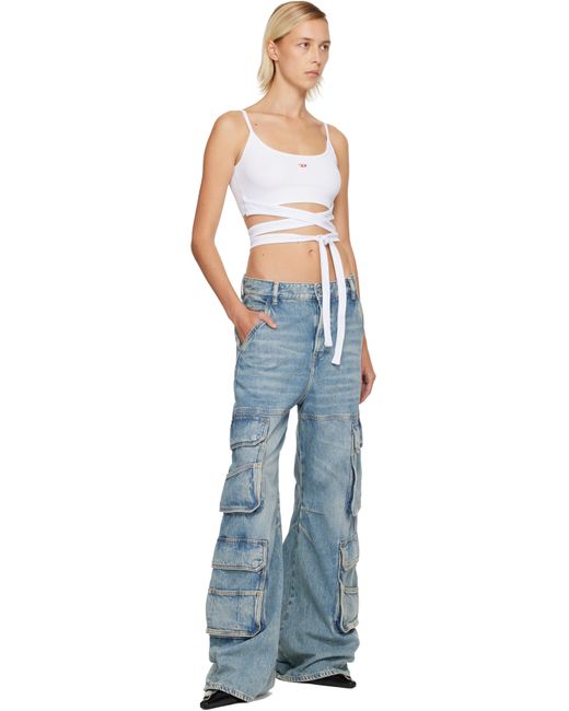 Débardeur Leya-Tail Blanc DIESEL en coloris Blue