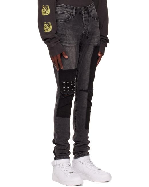 Ksubi Black Van Winkle Copy Paste Trashed Jeans for men
