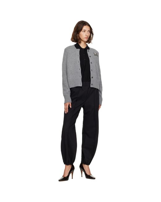 Burberry Gray Wool Cardigan