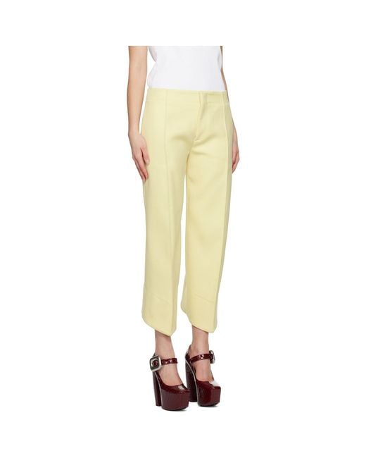 Bottega Veneta Multicolor Yellow Curved Trousers