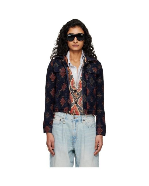 R13 Black Relaxed Trucker Jacket
