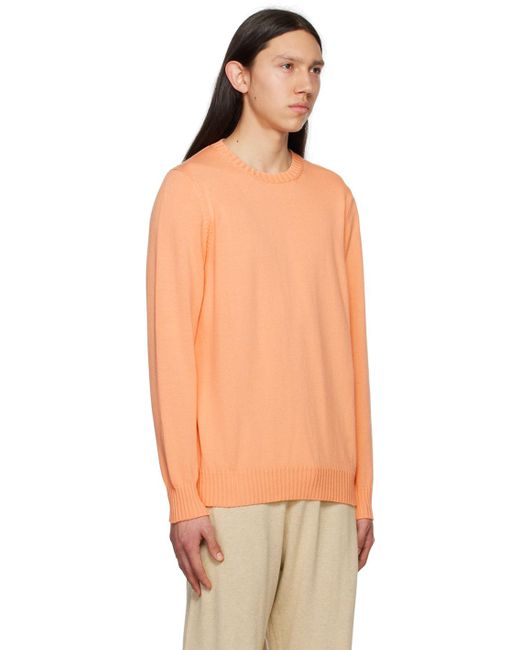 Ghiaia Orange Crewneck Sweater for men