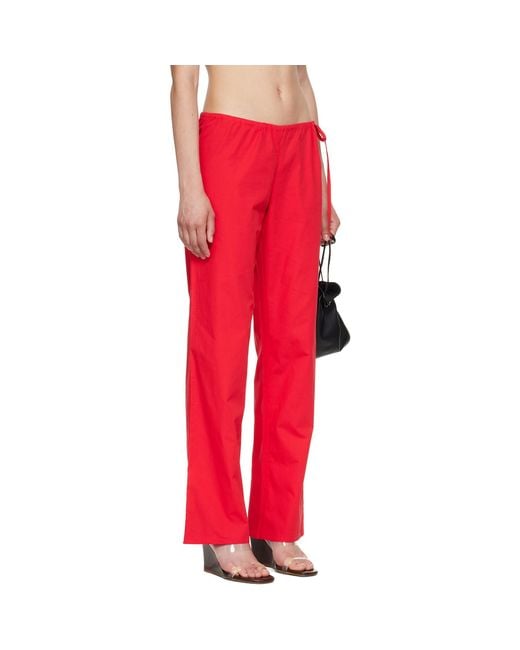 Brooke Callahan Red Tie Lounge Pants