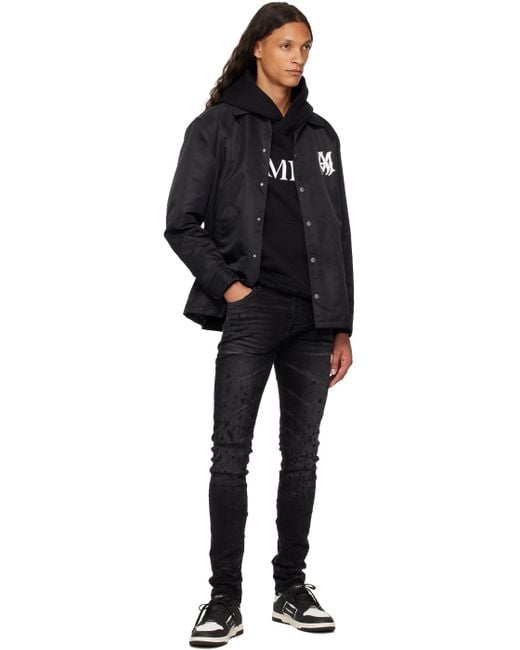 Amiri Black 'Shimmer Skel Top' Sneakers for men