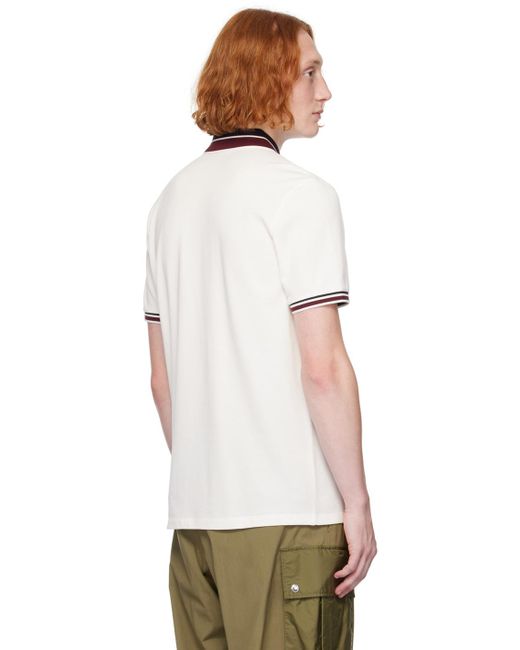 メンズ Moncler ホワイト 2つボタン ポロシャツ White
