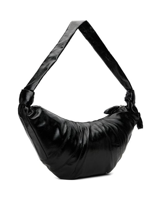 Lemaire Black Large Croissant Bag for men