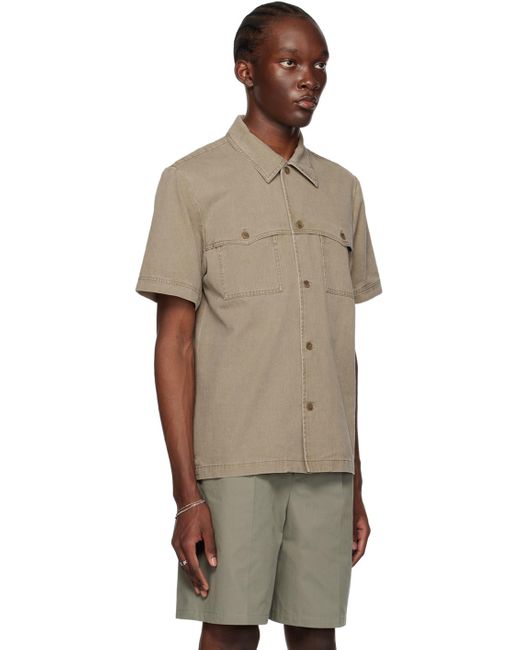 A.P.C. Multicolor . Brown Gilles Shirt for men