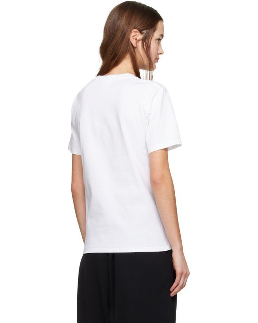 T-shirt blanc à logo de style collégial à motif camouflage liquid A Bathing Ape en coloris White