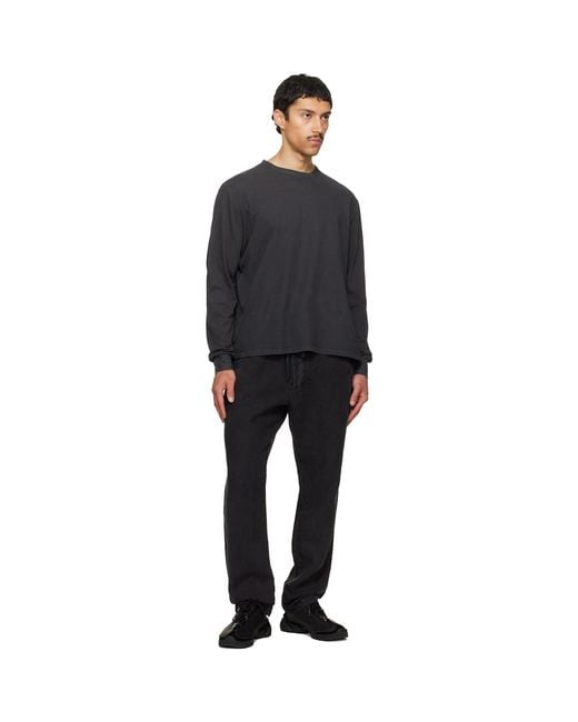 Citizens of Humanity Black Drawstring Deck Linen Trousers for men
