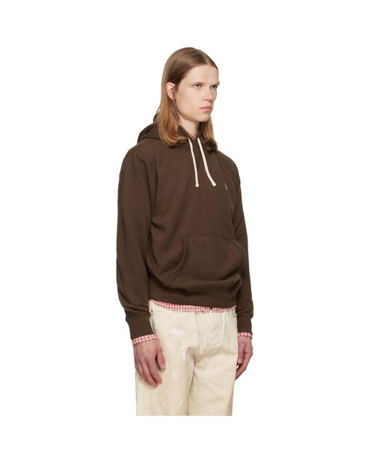 Polo Ralph Lauren Brown 'The Rl Fleece' Hoodie for men