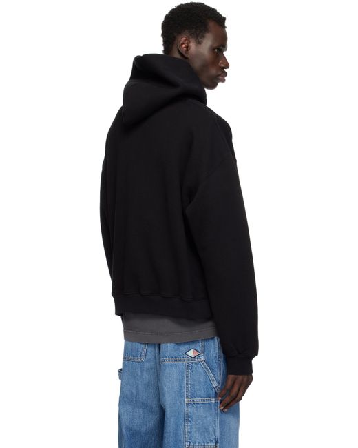 Alexander Wang Black Oversize Logo Hoodie for men