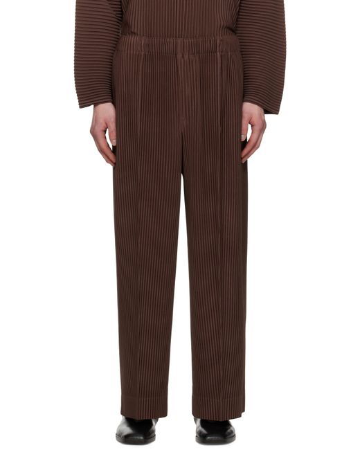 Homme Plissé Issey Miyake Brown Monthly Color February Trousers for men
