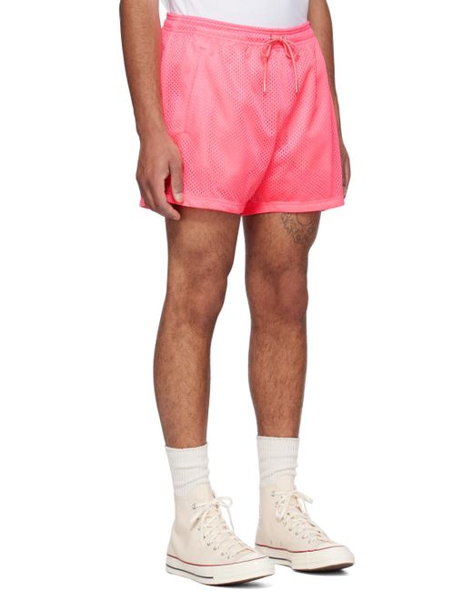 Second/Layer Pink Drawstring Shorts for men
