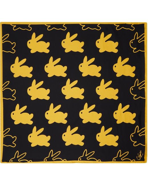 J.W. Anderson Yellow Black Bunny Scarf for men