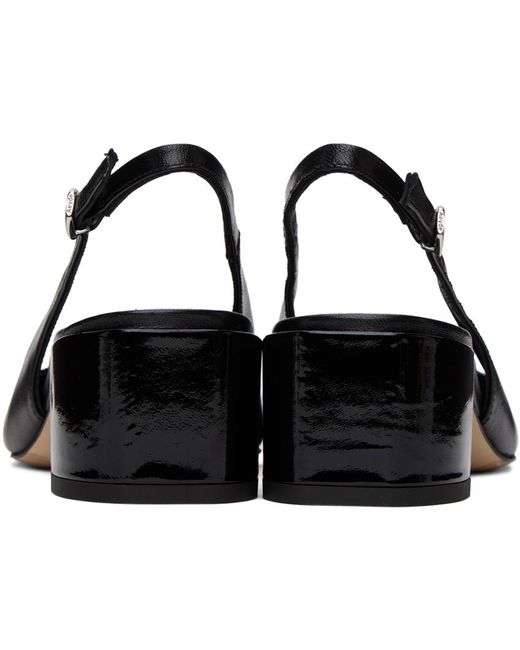 Chaussures à talon bottier augusta noires en cuir nappa Aeyde en coloris Black