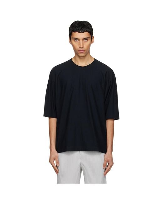 Homme Plissé Issey Miyake Black Release-T Basic T-Shirt for men