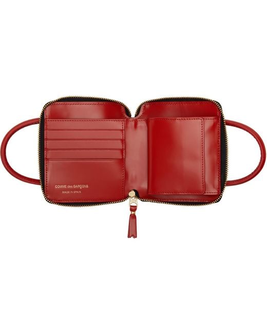 Comme des Garçons Red Handles Medium Zip Wallet