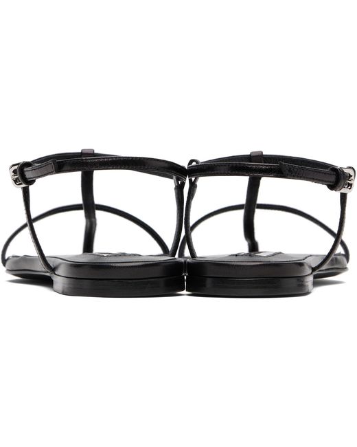 Jil Sander Black Cage Flat Sandals