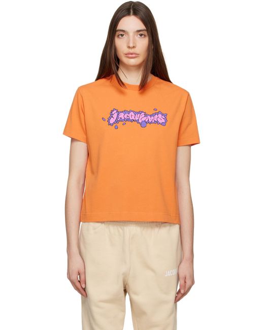Jacquemus Orange 'le T-shirt Desenho' T-shirt