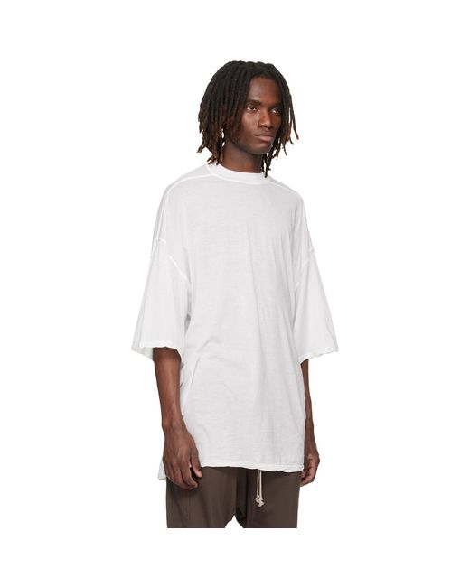 Rick Owens White Off- Temple Tommy T-Shirt for men